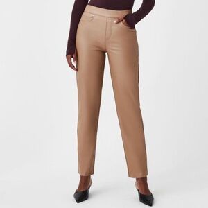 SPANX Tan faux leather Pants